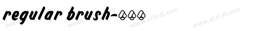 regular brush字体转换